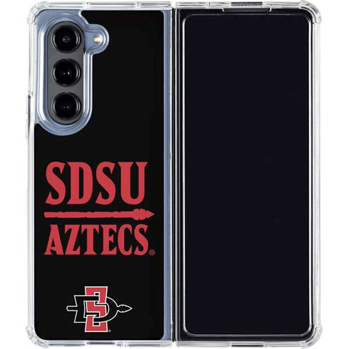 San Diego State University Aztecs San Diego State Galaxy Z Fold5 5G Clear Case