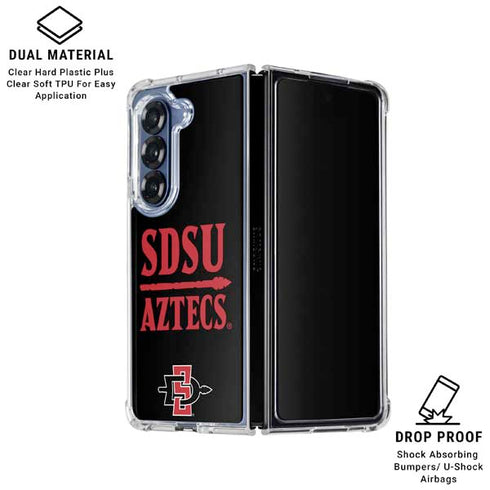 San Diego State University Aztecs San Diego State Galaxy Z Fold7 Clear Case