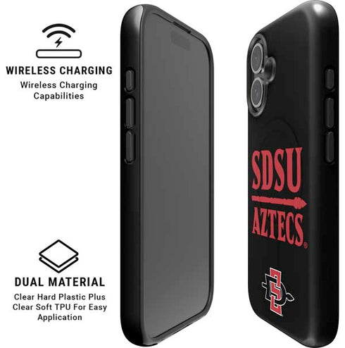 San Diego State University Aztecs San Diego State iPhone 16 Magsafe Impact Case