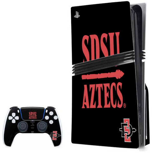 San Diego State University Aztecs San Diego State PS5 Pro Disk Bundle Skin