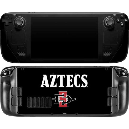 San Diego State University Aztecs Black Steam Deck Handheld Gaming Computer OLED Skin