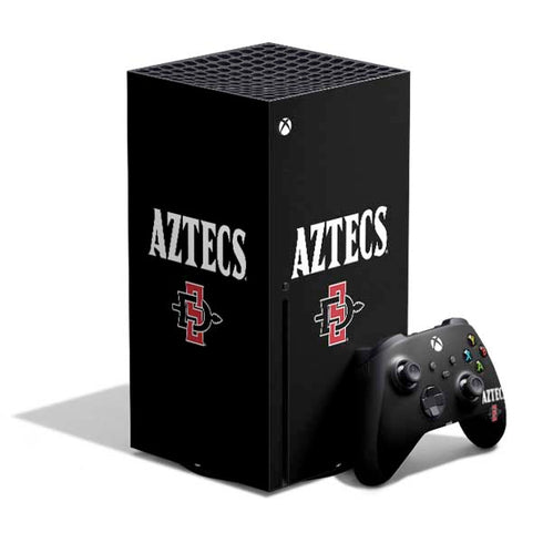 San Diego State University Aztecs Black Xbox Series X Bundle Skin