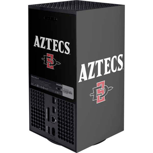 San Diego State University Aztecs Black XBox Series X Digital Edition Console Skin