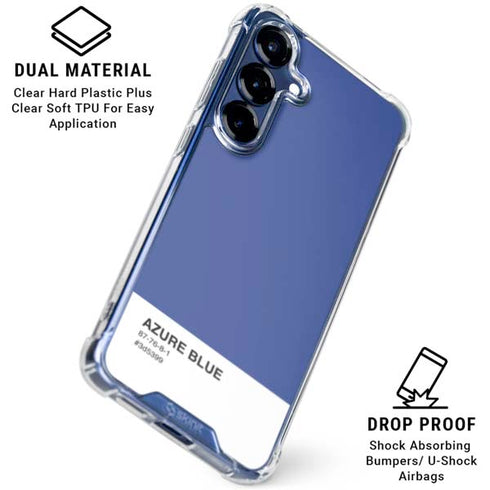 Azure Blue Galaxy S25 Clear Case
