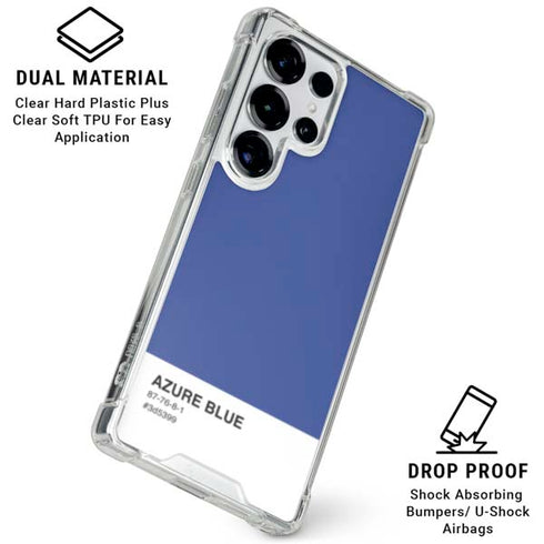 Azure Blue Galaxy S25 Ultra Clear Case