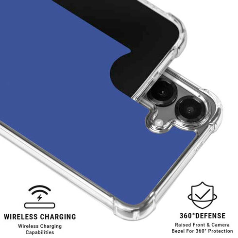 Azure Blue Galaxy S26 Clear Case
