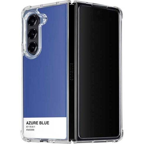 Azure Blue Galaxy Z Fold5 5G Clear Case