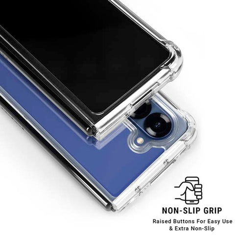 Azure Blue Galaxy Z Fold6 Clear Case