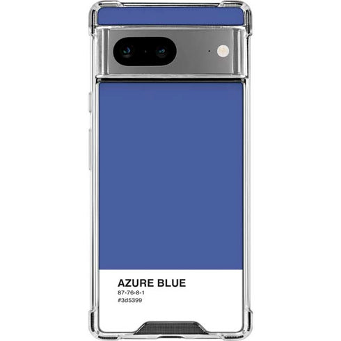 Azure Blue Google Pixel 8a Clear Case