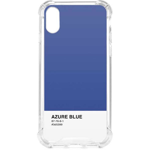 Azure Blue iPhone XS Clear Case