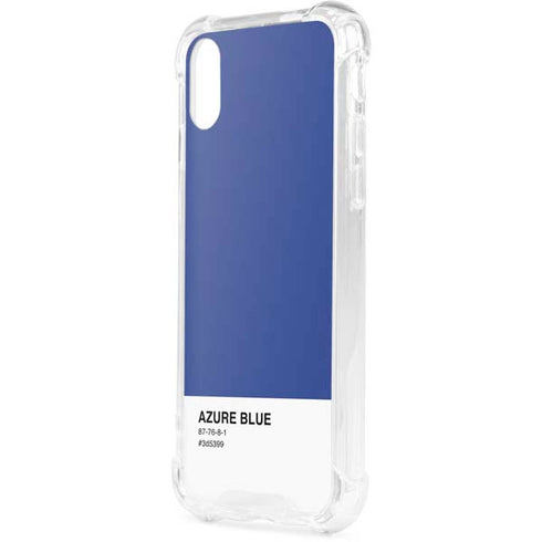 Azure Blue iPhone XS Clear Case