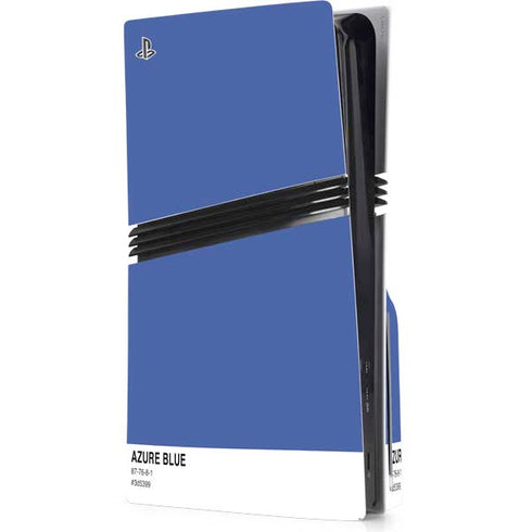 Azure Blue PS5 Pro Disk Console Skin