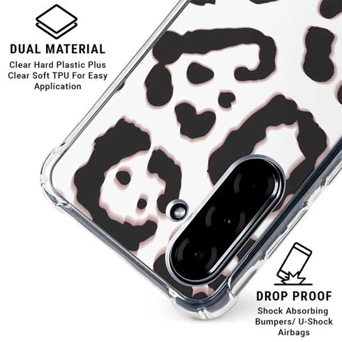 B&W Leopard Galaxy A36 5G Clear Case