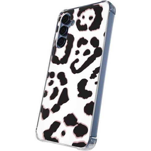B&W Leopard Galaxy A55 5G Clear Case