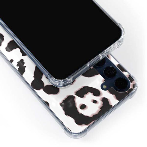 B&W Leopard Galaxy A55 5G Clear Case