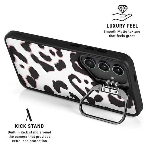 B&W Leopard Galaxy S24 FE Kickstand Case