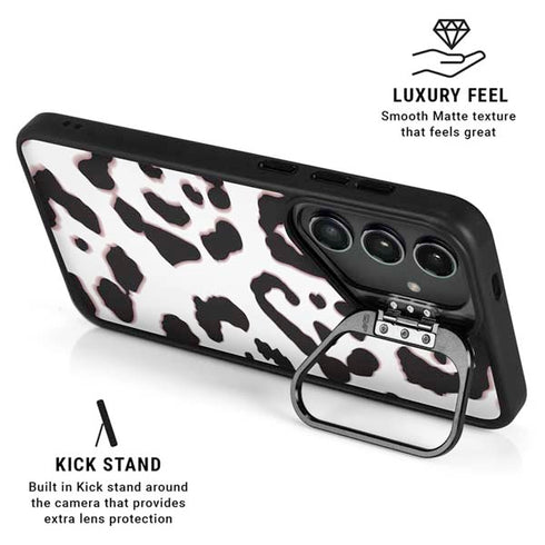 B&W Leopard Galaxy S25 Kickstand Case