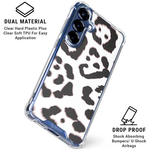 B&W Leopard Galaxy S25 Plus Clear Case