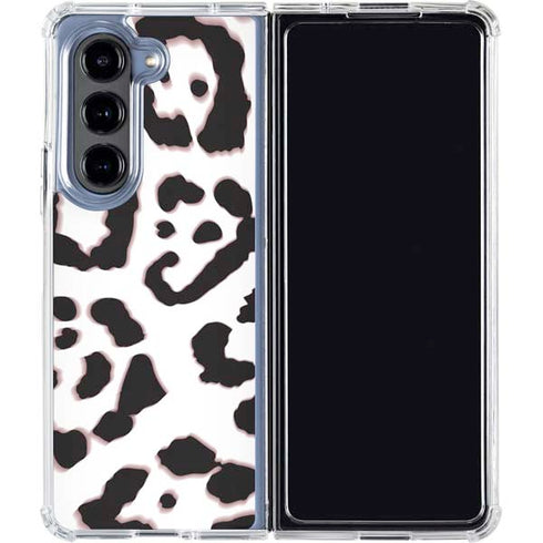 B&W Leopard Galaxy Z Fold5 5G Clear Case