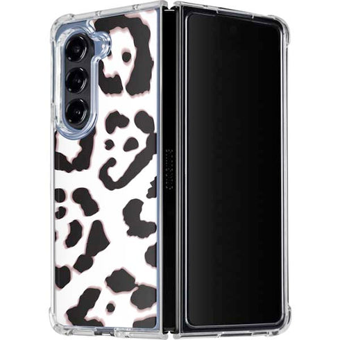 B&W Leopard Galaxy Z Fold5 5G Clear Case