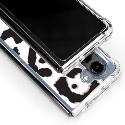 B&W Leopard Galaxy Z Fold5 5G Clear Case