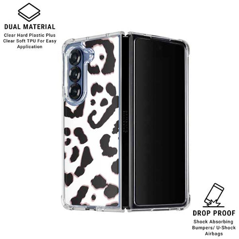 B&W Leopard Galaxy Z Fold6 Clear Case