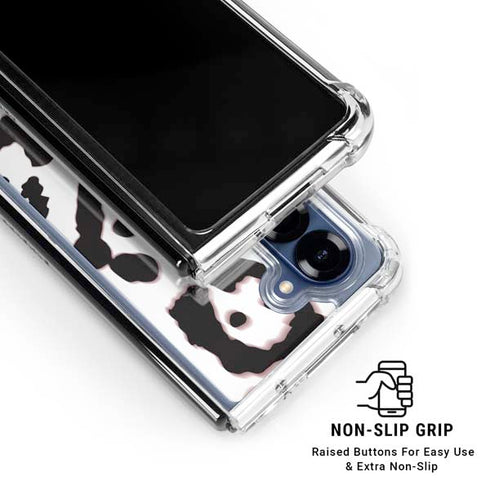 B&W Leopard Galaxy Z Fold6 Clear Case