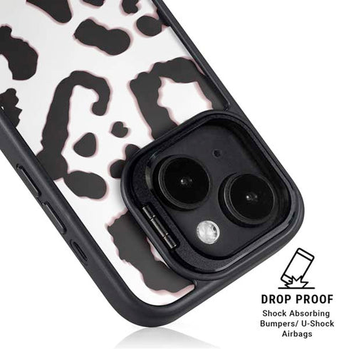 B&W Leopard iPhone 13 Kickstand Case