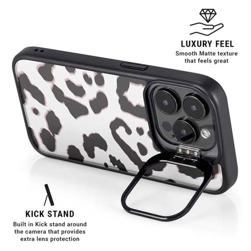 B&W Leopard iPhone 13 Pro Kickstand Case