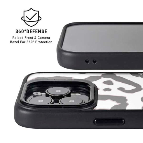 B&W Leopard iPhone 13 Pro Kickstand Case
