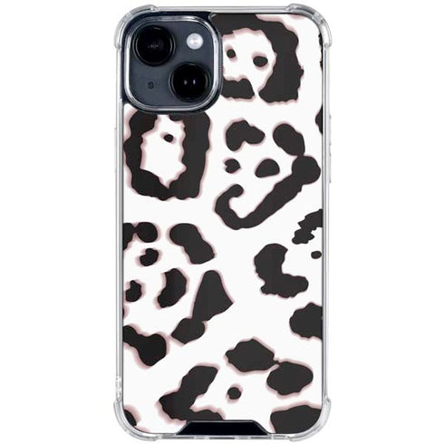 B&W Leopard iPhone 15 Clear Case