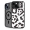 B&W Leopard iPhone 15 Kickstand Case