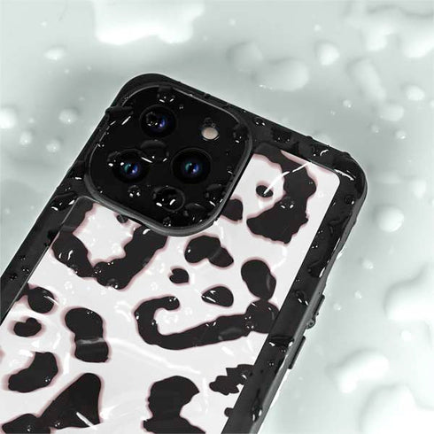 B&W Leopard iPhone 15 Pro Waterproof Case