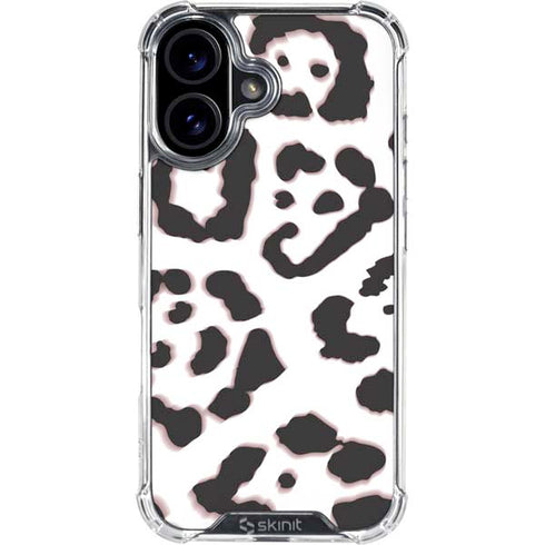 B&W Leopard iPhone 16 Clear Case
