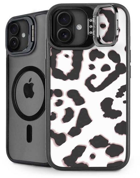 B&W Leopard iPhone 16 Kickstand Case