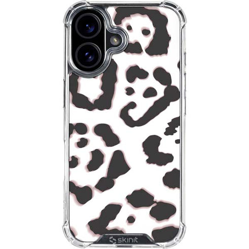 B&W Leopard iPhone 16 Plus Clear Case