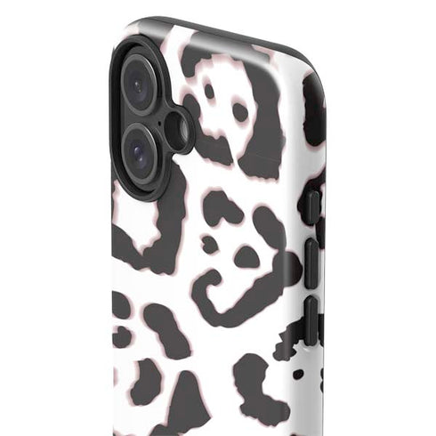 B&W Leopard iPhone 16 Plus Impact Case