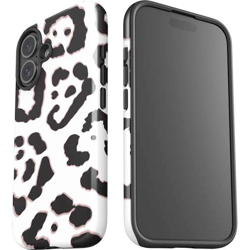 B&W Leopard iPhone 16 Plus Impact Case