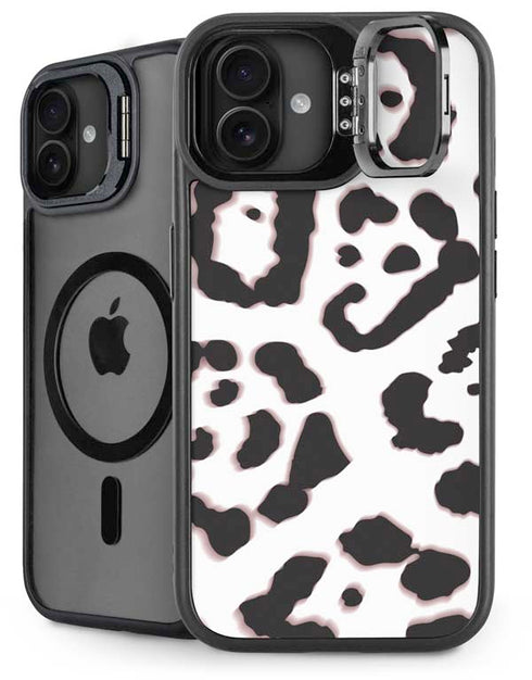 B&W Leopard iPhone 16 Plus Kickstand Case