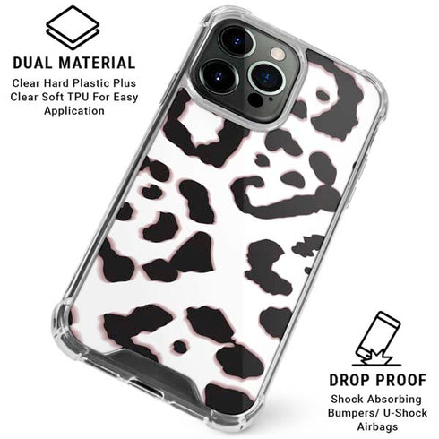B&W Leopard iPhone 16 Pro Clear Case