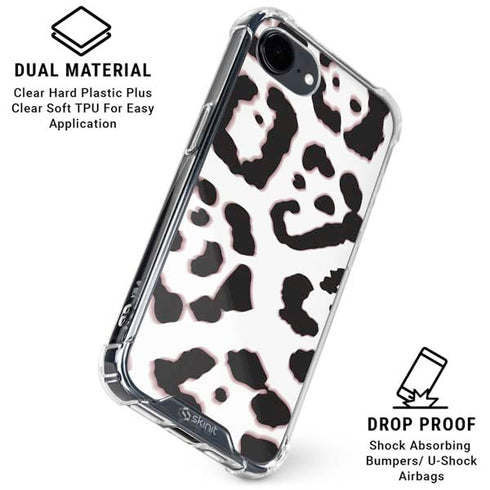 B&W Leopard iPhone 16e Clear Case