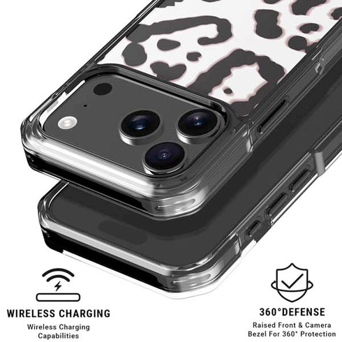 B&W Leopard iPhone 18 Pro Clear Case