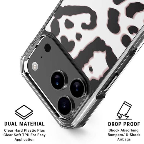 B&W Leopard iPhone 18 Pro Clear Case