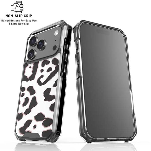 B&W Leopard iPhone 18 Pro Clear Case