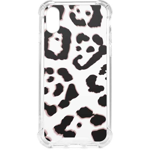 B&W Leopard iPhone XS Clear Case