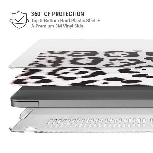 B&W Leopard MacBook Pro 14in (2021-24) Case plus Skin
