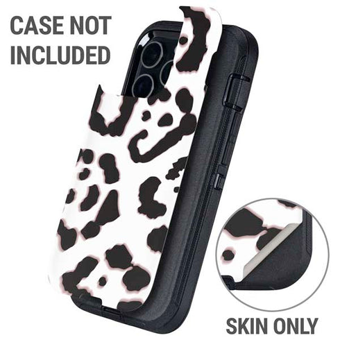 B&W Leopard Otterbox Defender iPhone Skin