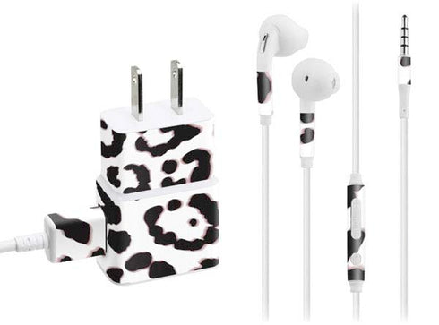 B&W Leopard Phone Charger Skin