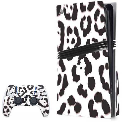 B&W Leopard PS5 Pro Disk Bundle Skin