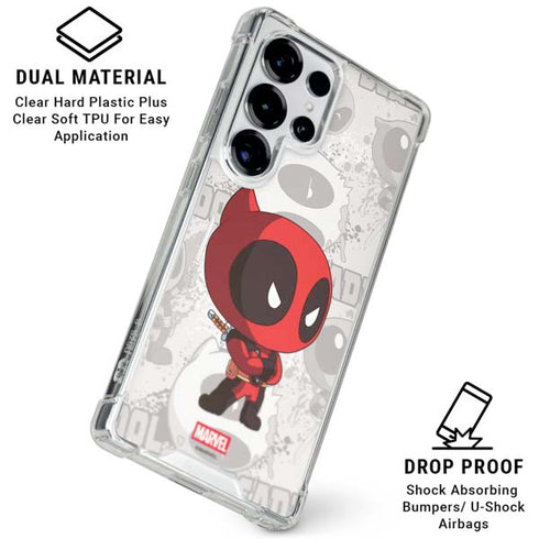 Marvel Deadpool Babypool Galaxy S25 Ultra Clear Case